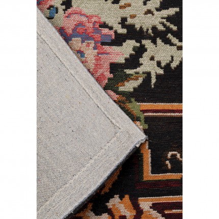 Tapis noir fleurs 240x170cm Kare Design