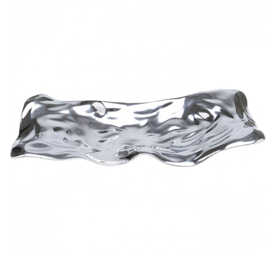 Coupe Jade argentée 48x22cm Kare Design