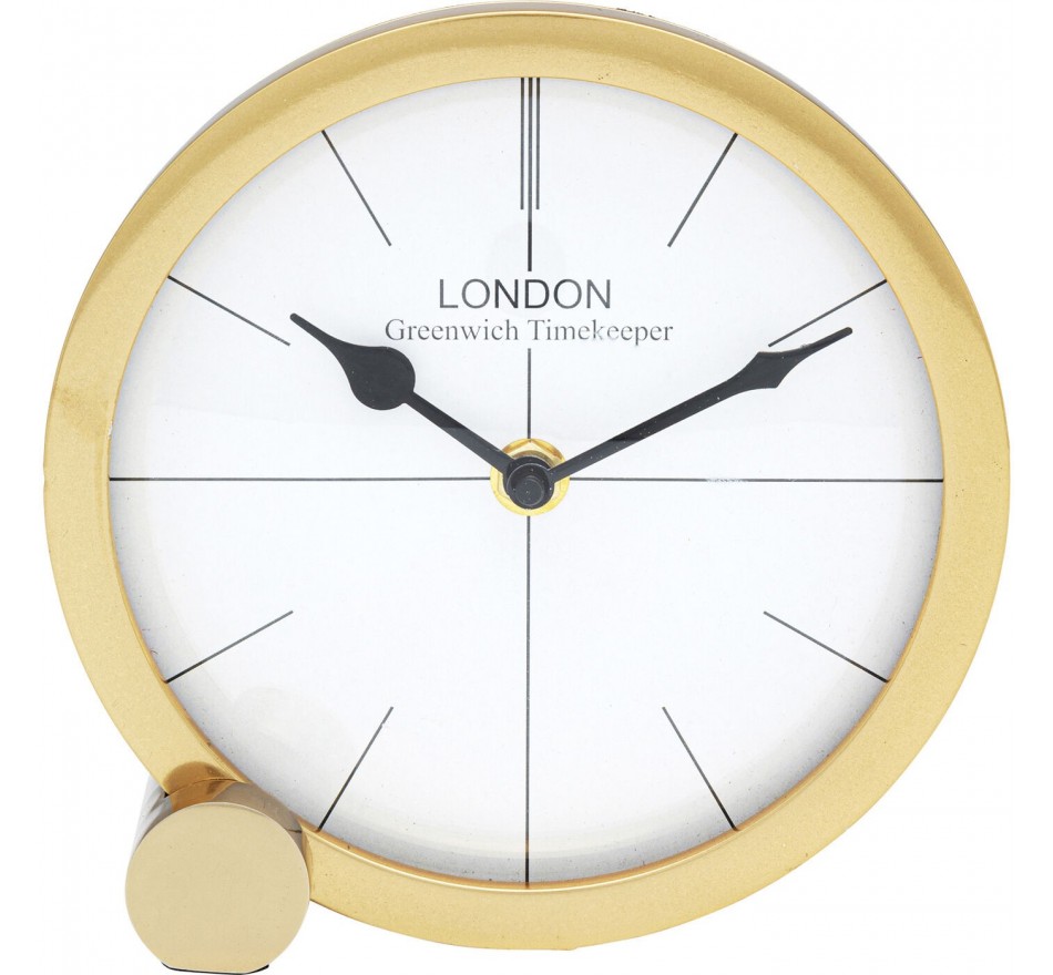 Horloge de table Circle dorée 17cm Kare Design