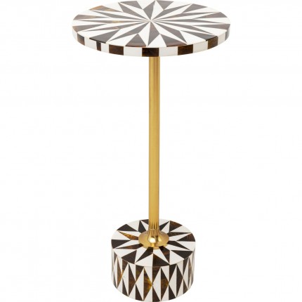 Side Table Domero Star Brown White Ø25cm Kare Design Side Table Domero Star Brown White Ø25cm Kare Design