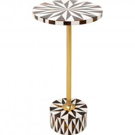 Table d'appoint Domero Star 25cm marron et blanche Kare Design