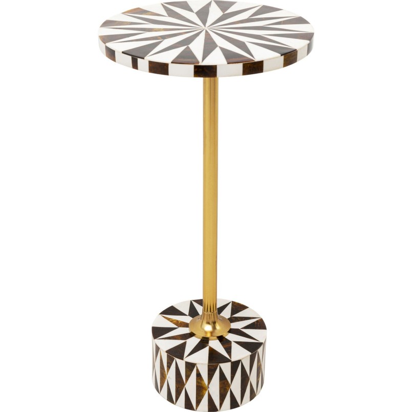 Table d appoint Domero Star noir blanc Ø25cm