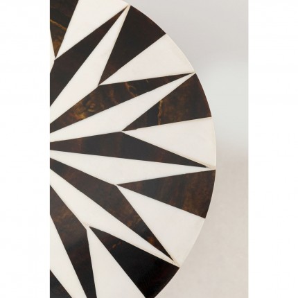 Table d'appoint Domero Star 25cm marron et blanche Kare Design