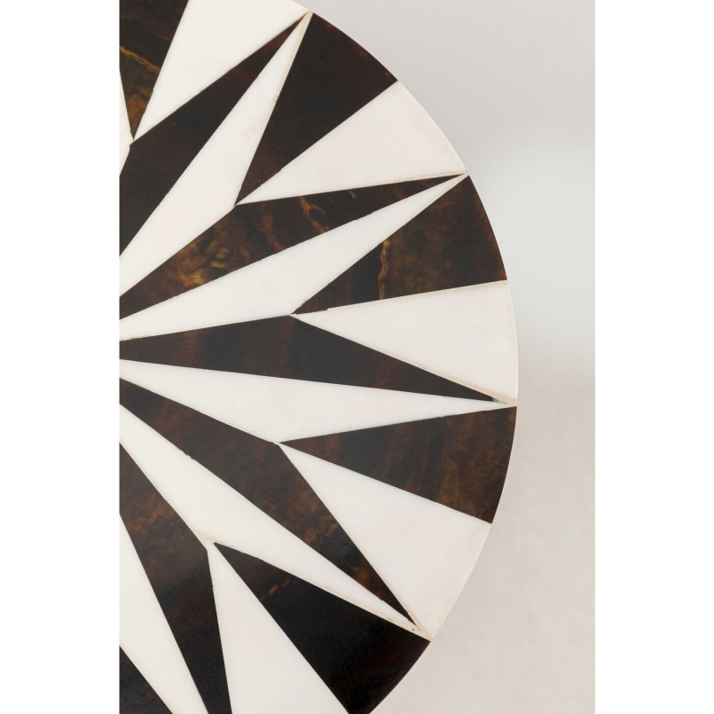Table d appoint Domero Star noir blanc Ø25cm