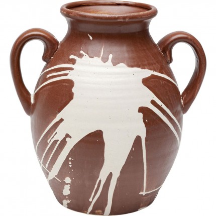 Vase Mara marron et blanc Kare Design