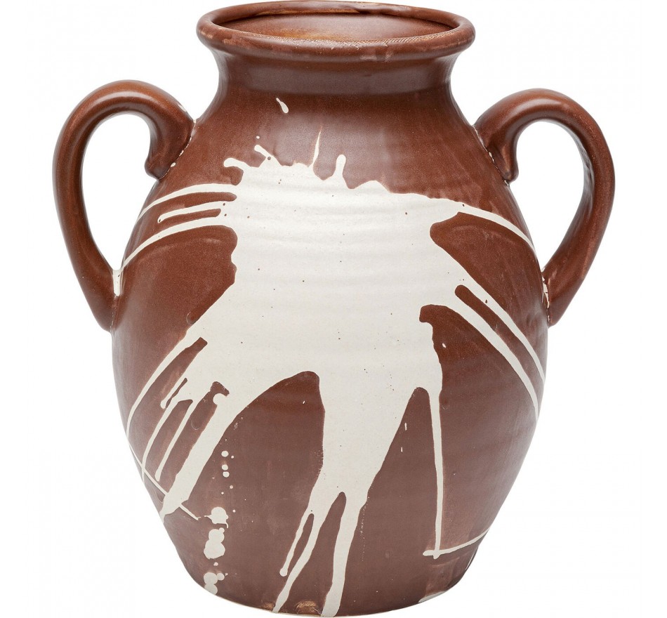 Vase Mara marron et blanc Kare Design