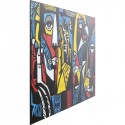 Tableau en verre visages abstraits 150x100cm Kare Design