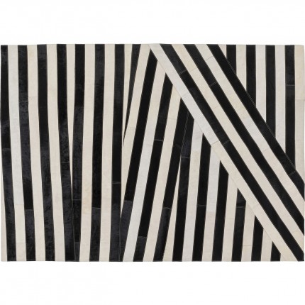 Tapis Tapes noir et blanc 240x170cm Kare Design