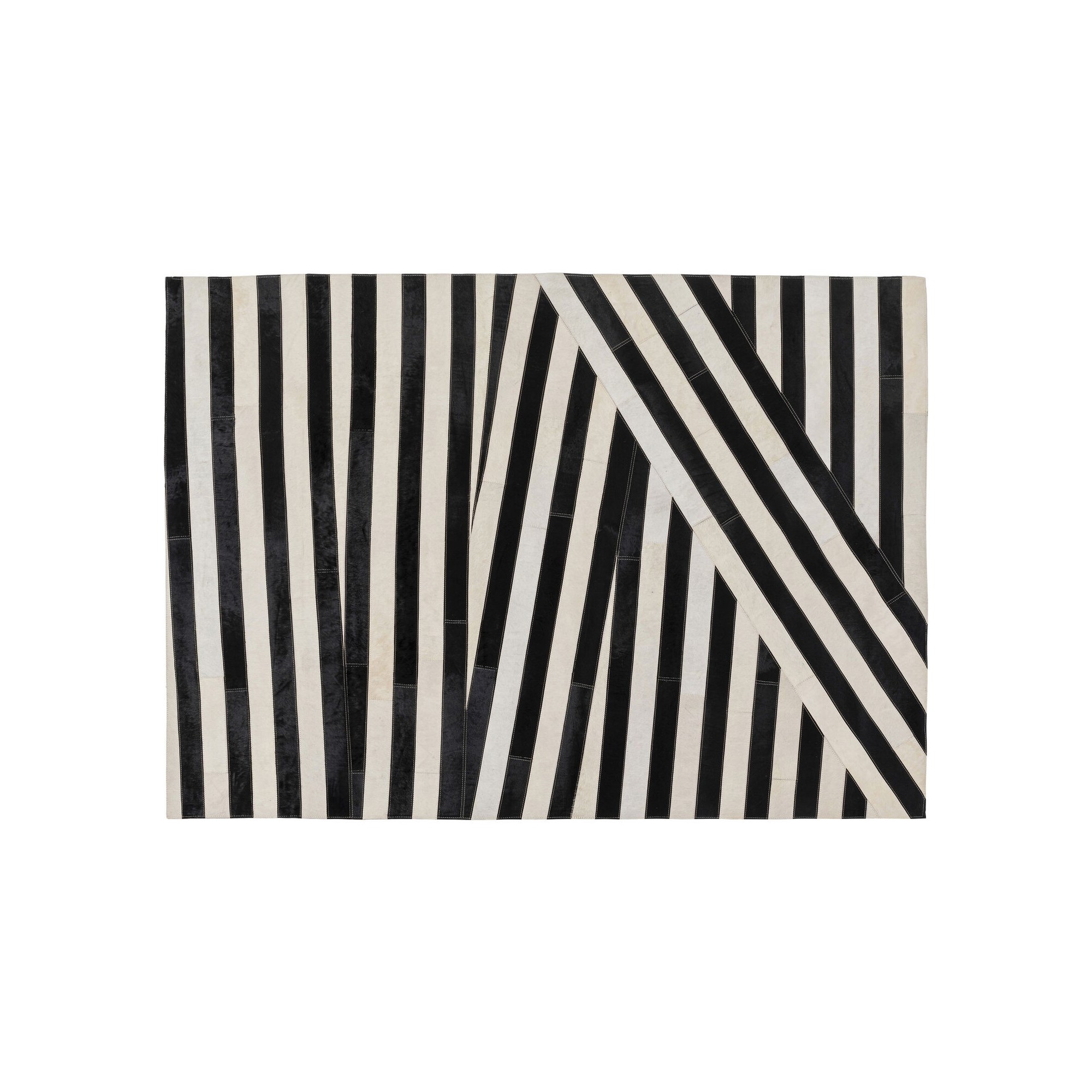 Tapis Tapes noir et blanc 240x170cm Kare Design