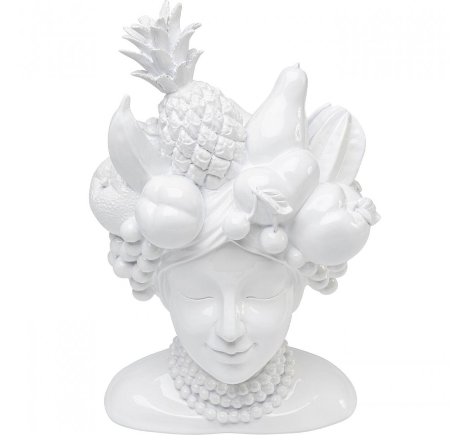  Vase femme fruits blanc 37cm Kare Design