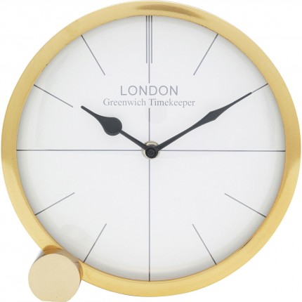 Horloge de table Circle dorée 21cm Kare Design