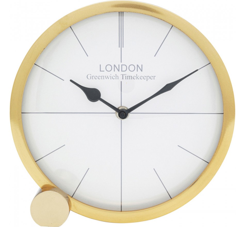 Horloge de table Circle dorée 21cm Kare Design