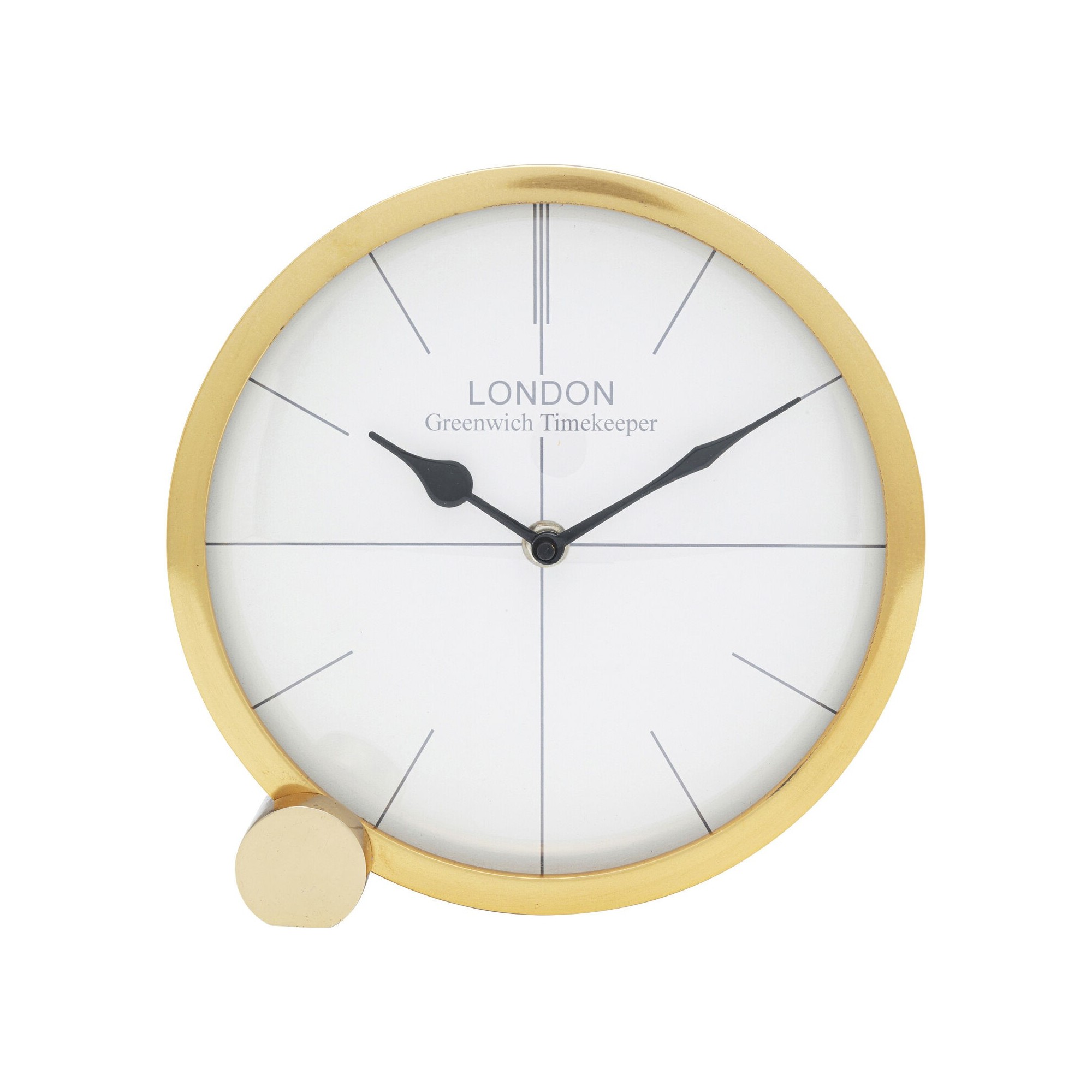 Horloge de table Circle dorée 21cm Kare Design