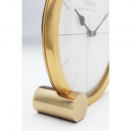 Horloge de table Circle dorée 21cm Kare Design