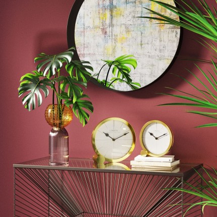 Horloge de table Circle dorée 21cm Kare Design