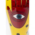 Vase Fatima jaune main rouge 37cm Kare Design