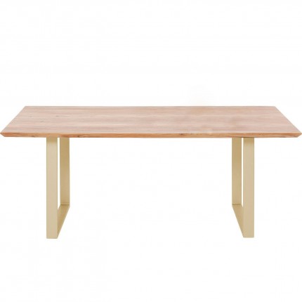 Table Symphony acacia laiton 200x100cm Kare Design