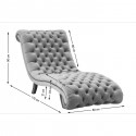 Chaise longue Chouchou velours argenté Kare Design