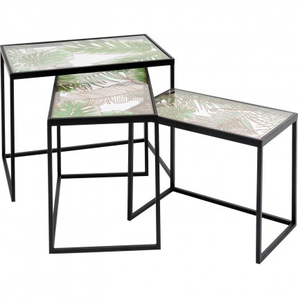 Tables d'appoint Jungle set de 3 Kare Design
