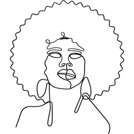 Déco murale Wire femme afro Kare Design
