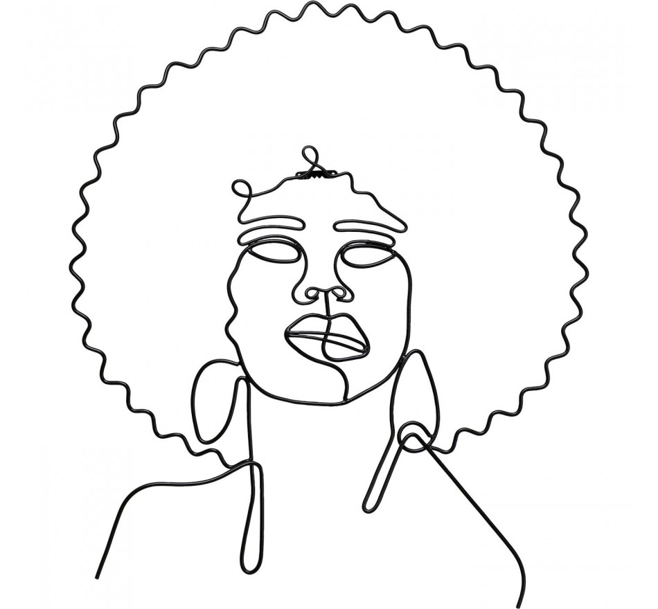 Déco murale Wire femme afro Kare Design