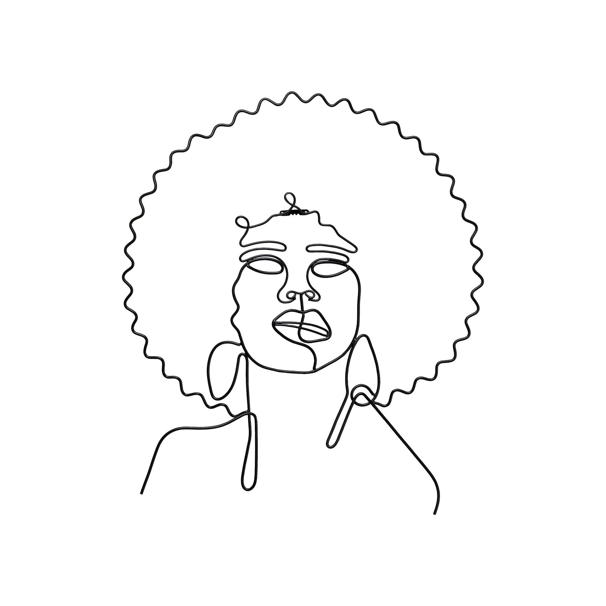 Déco murale Wire femme afro Kare Design
