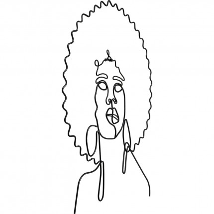 Déco murale Wire femme afro Kare Design