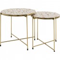 Tables d'appoint Priya blanches set de 2 Kare Design
