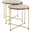 Tables d'appoint Priya blanches set de 2 Kare Design
