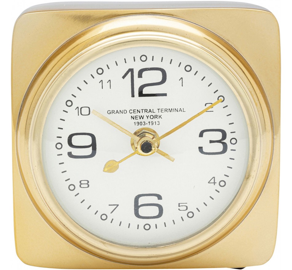 Horloge de table Time Out dorée Kare Design