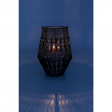 Lanterne Hayat noire 33cm Kare Design