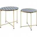Tables d'appoint Priya bleues set de 2 Kare Design