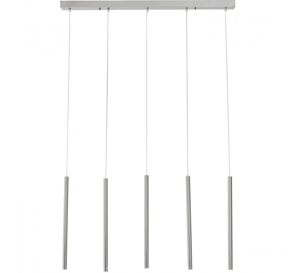 Suspension Living Vegas 5 tubes chromée Kare Design