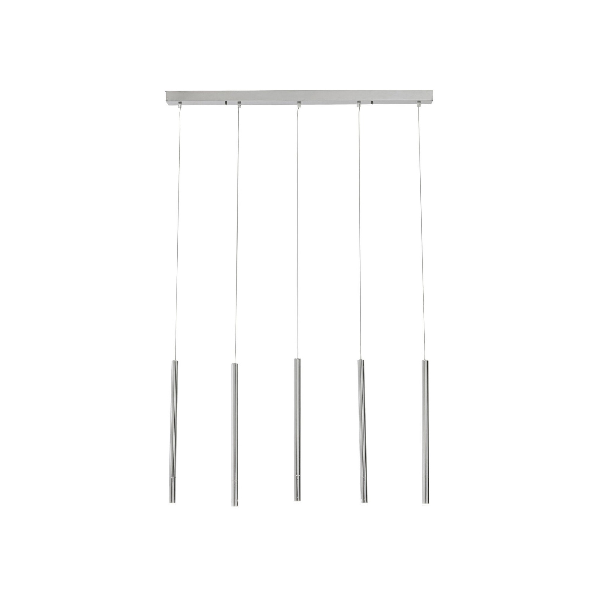 Suspension Living Vegas 5 tubes chromée Kare Design