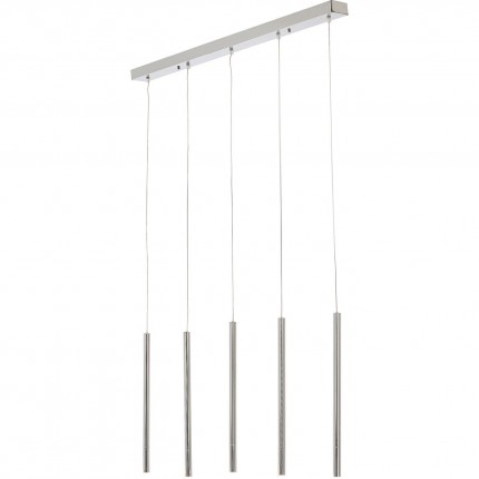 Suspension Living Vegas 5 tubes chromée Kare Design