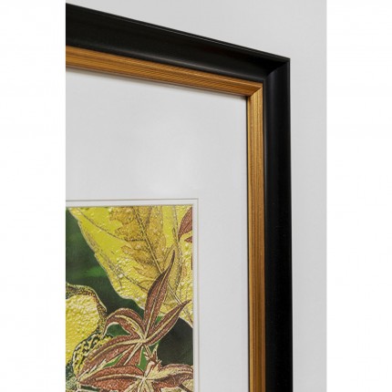 Affiche encadrée oiseaux et feuilles 80x100cm Kare Design