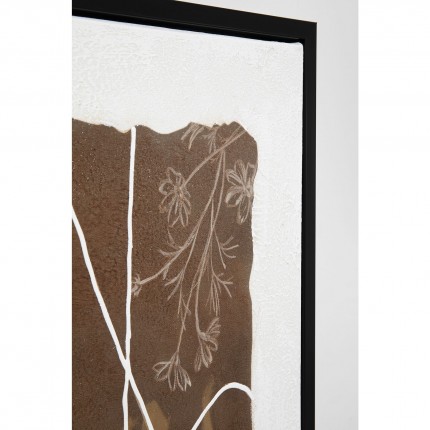 Peinture Essence Lines marron 60x120cm Kare Design