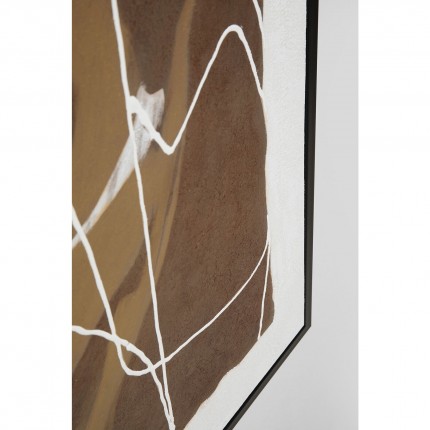 Peinture Essence Lines marron 60x120cm Kare Design