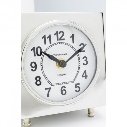 Horloge de table Alain argentée Kare Design