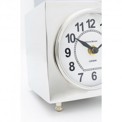 Horloge de table Alain argentée Kare Design