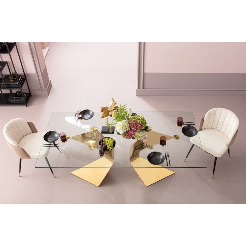 Table Gloria Gold 200x100cm Kare Design
