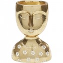 Vase buste doré fleurs Kare Design