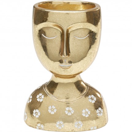 Vase buste doré fleurs Kare Design
