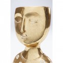 Vase buste doré fleurs Kare Design