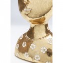 Vase buste doré fleurs Kare Design