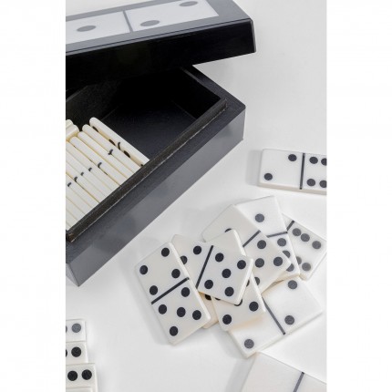 Jeu de dominos noirs et blancs coffret Kare Design