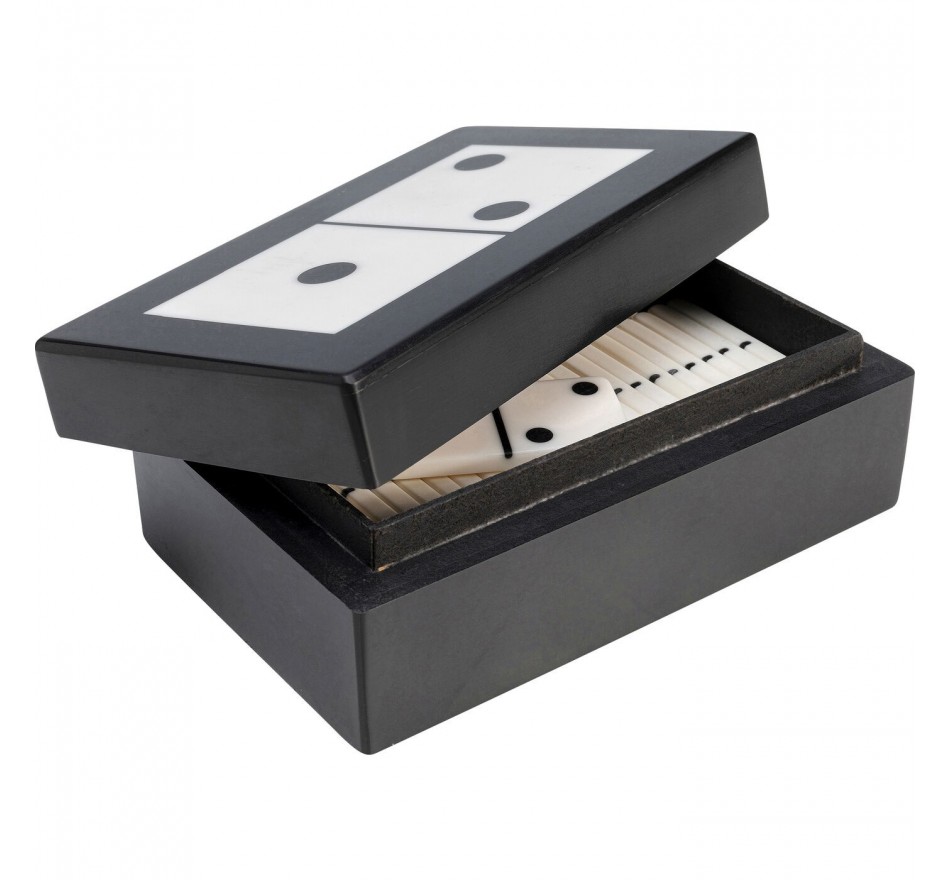 Jeu de dominos noirs et blancs coffret Kare Design