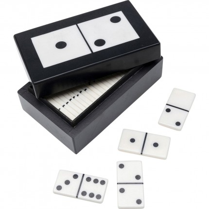 Jeu de dominos noirs et blancs coffret Kare Design