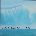 Peinture pingouins 140x140cm Kare Design