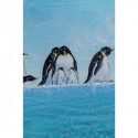 Peinture pingouins 140x140cm Kare Design